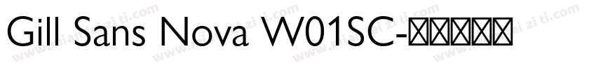 Gill Sans Nova W01SC字体转换